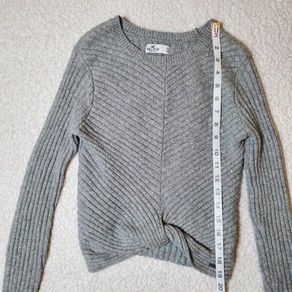 Hollister Women’s Ribbed Knit Sweater – Gray – Size XS (Extra Small) - Picture 9 of 11